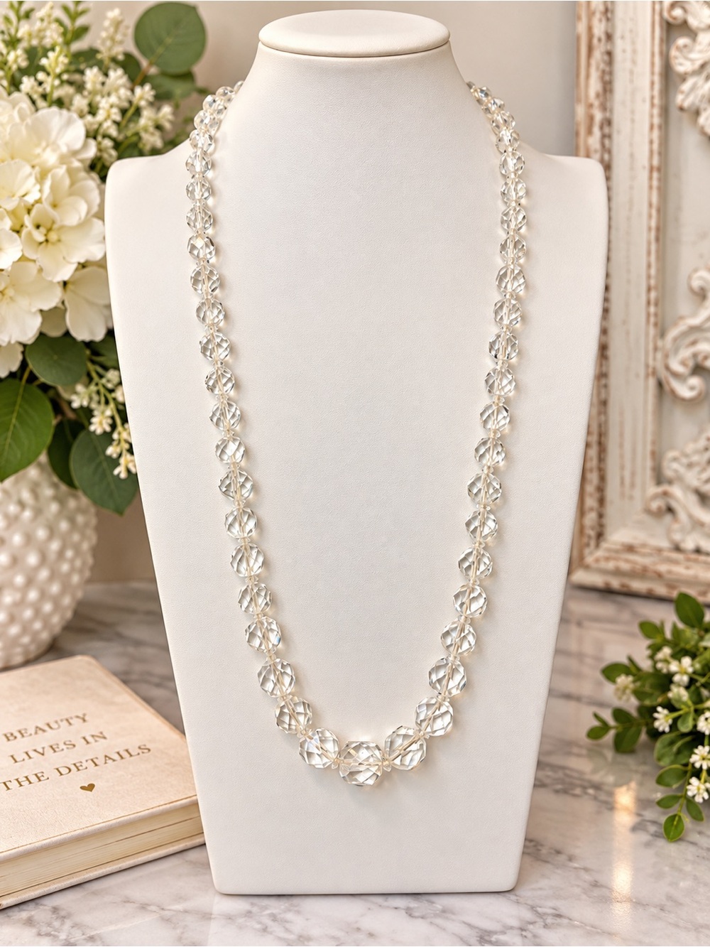 Crystal 26 inch Graduated Aprilsplace necklace